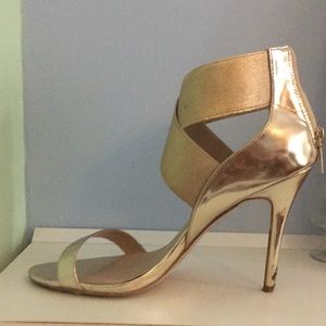 Gold strappy 3.5” heels. Feel free to make offers